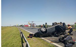Accidente en autopista Rosario-Córdoba: un muerto y tres heridos