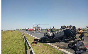 Accidente en autopista Rosario-Córdoba: un muerto y tres heridos
