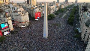 La fiesta de la caravana de la Selección Argentina en la Ciudad de Buenos Aires