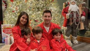 Así festejó la navidad Lionel Messi junto a su familia
