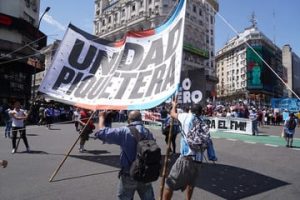 Unidad Piquetera marcha el día del debut de la Selección en Qatar 2022