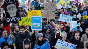 Toda Europa reunida para protestar contra los bombardeos masivos de Rusia
