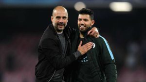 Pep Guardiola y el Kun Agüero fueron protagonistas de un particular encuentro: “Te llevas a todos para Miami”