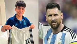 Lionel Messi le dio un regalo muy especial al hijo de Sergio “Kun” Agüero
