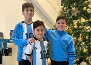 La foto de los hijos de Messi antes de viajar a Qatar: “Allá vamos!”