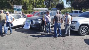 Los productores de frutas protestaron en Río Negro