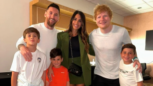 Messi: El 10 grabó a Mateo y Ciro al ritmo de Ed Sheeran en Miami