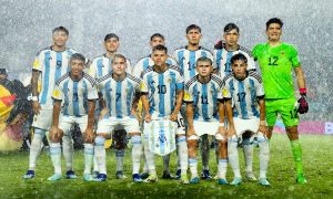 Selección Sub 17: Argentina goleó a Brasil por 3 a 0 con un triplete del “Diablito” Echeverri y semifinalista del Mundial
