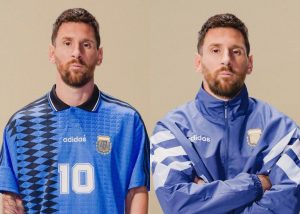 Lionel Messi presenta la nueva camiseta retro de la Selección argentina
