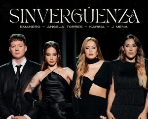 “Sinvergüenza”: Emanero, J Mena, Karina “la princesita” y Ángela Torres fusionan sus voces en una cumbia explosiva
