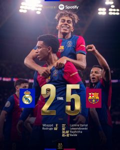 Barcelona goleó al Real Madrid y es campeón de la Supercopa de España: La promesa, Lamine Yamal