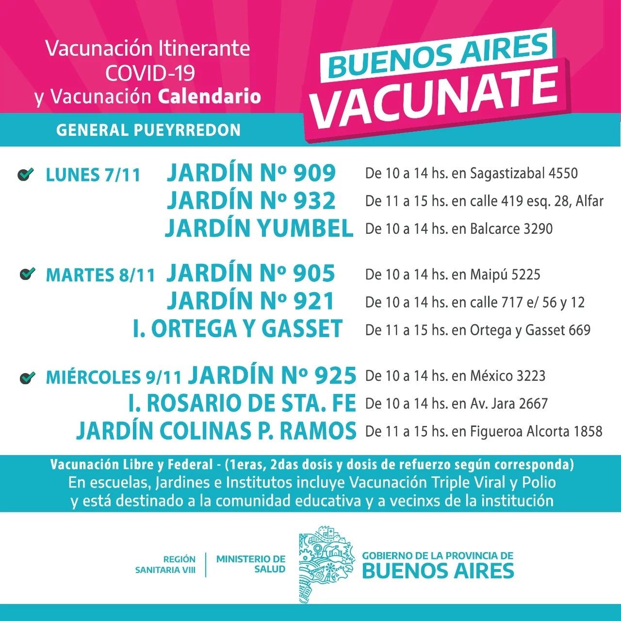 Triple Viral: Crece la preocupación por la poca participación en la campaña de vacunación 1 CALENDARIO_1.jpg