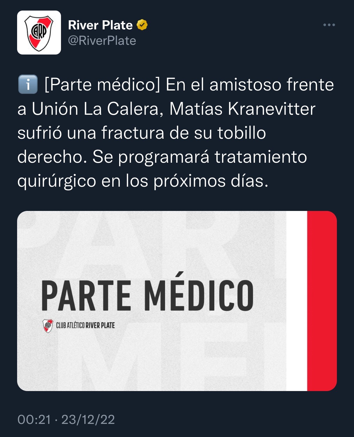 Club Atlético River Plate: confirman la fractura de Matías Kranevitter en el debut de Martin Demichelis 1 CLUB_ATLETICO_RIVER_PLATE.jpg