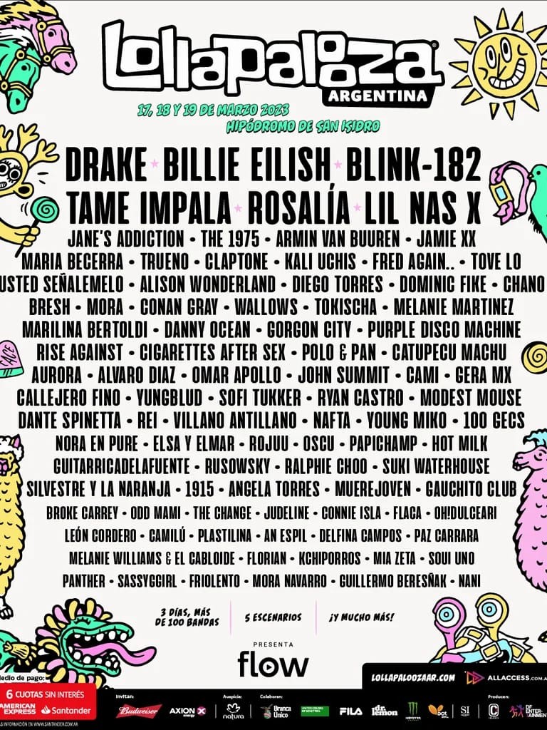 Lollapalooza Argentina 2023: Se conocen los artistas invitados al festival 1 FLOW.jpg