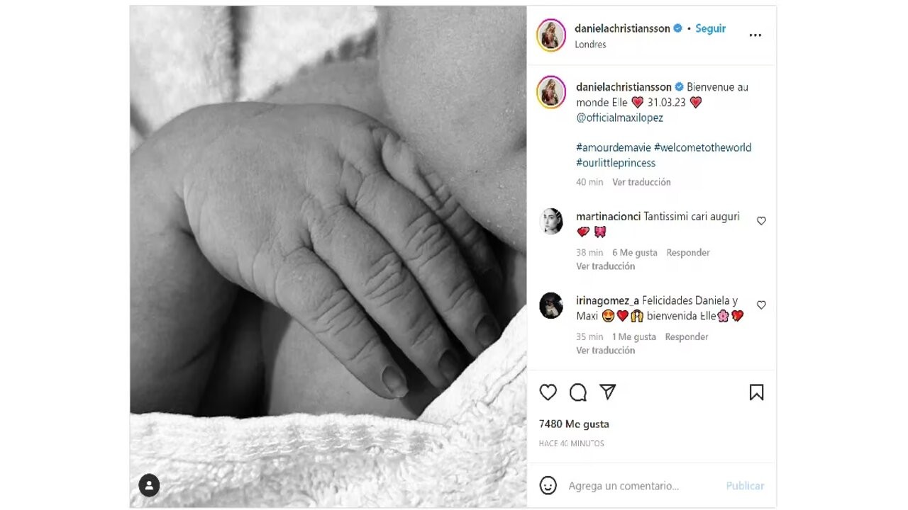Nació Elle, la hija de Maxi López y Daniela Christiansson 1 M2BISEO5MNCMHEXX64DOWI4IWE.jpg