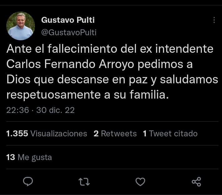 Actores de la política de Mar del Plata se manifestaron en redes sociales por la muerte de Carlos Fernando Arroyo 1 WhatsApp_Image_2022-12-31_at_10.46.24.jpeg