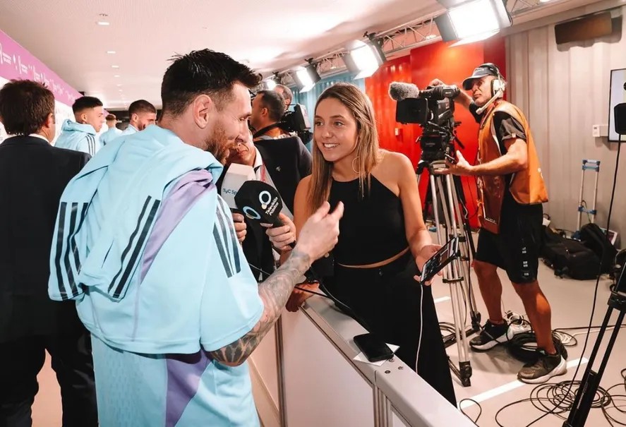 La reacción de Sofía Martínez cuando Lionel Messi la nombró en una nota 1 entevista.jpg