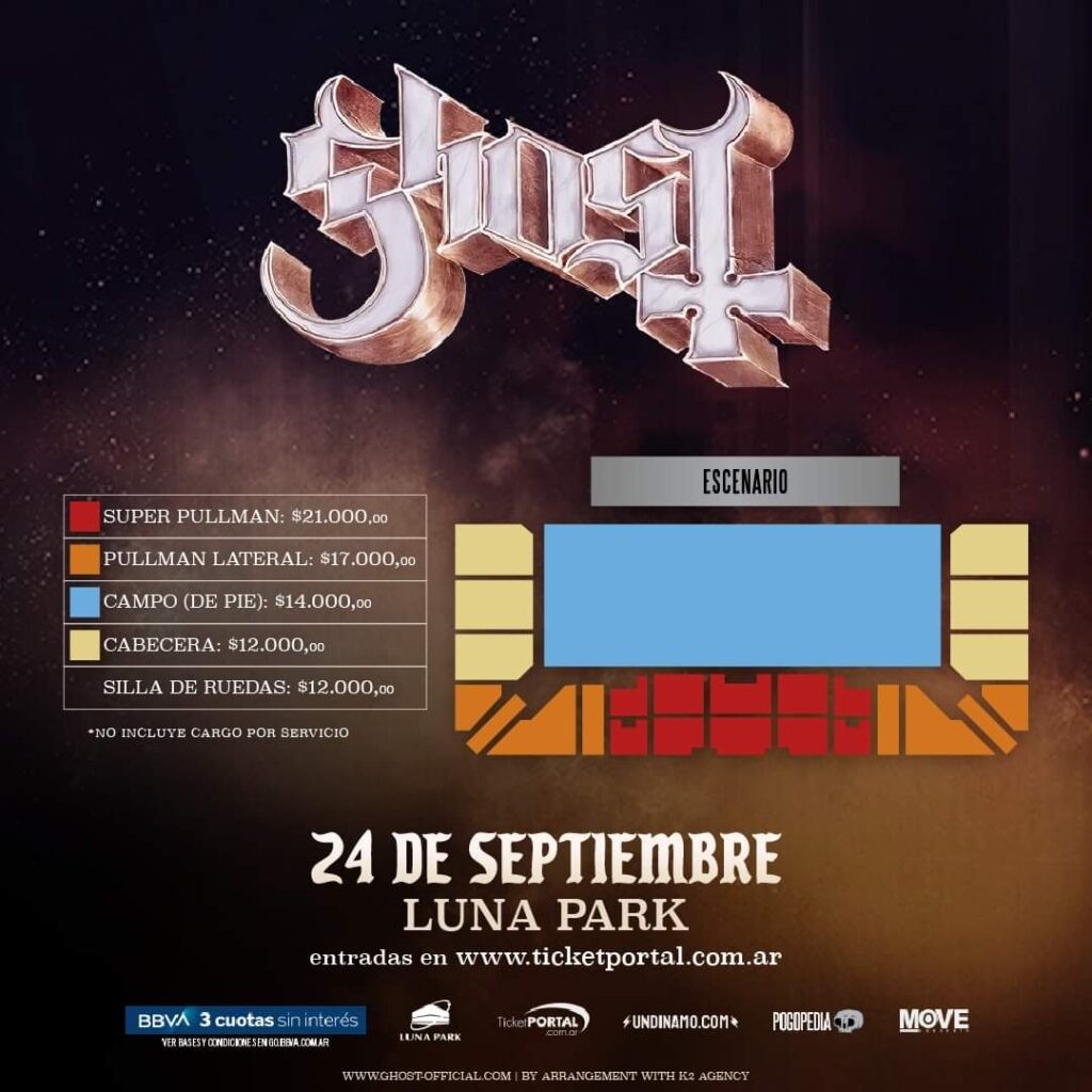 GHOST agota las localidades para el Luna Park y los fans piden una segunda "misa" 2 ghost-argentina-luna-park-entradas.jpg