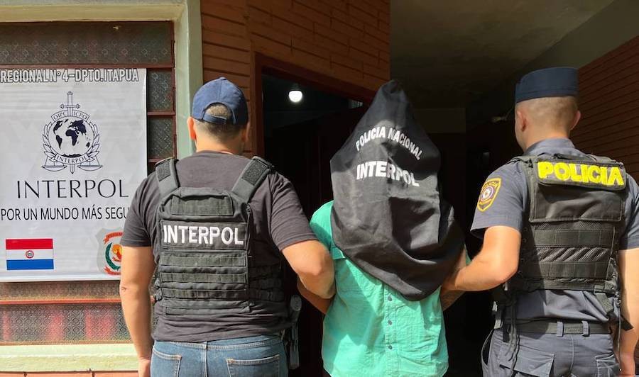 Interpol detuvo a Rubén Darío Aranda Cáceres en Paraguay, uno de los prófugos más buscados de Argentina 1 interpol.jpg