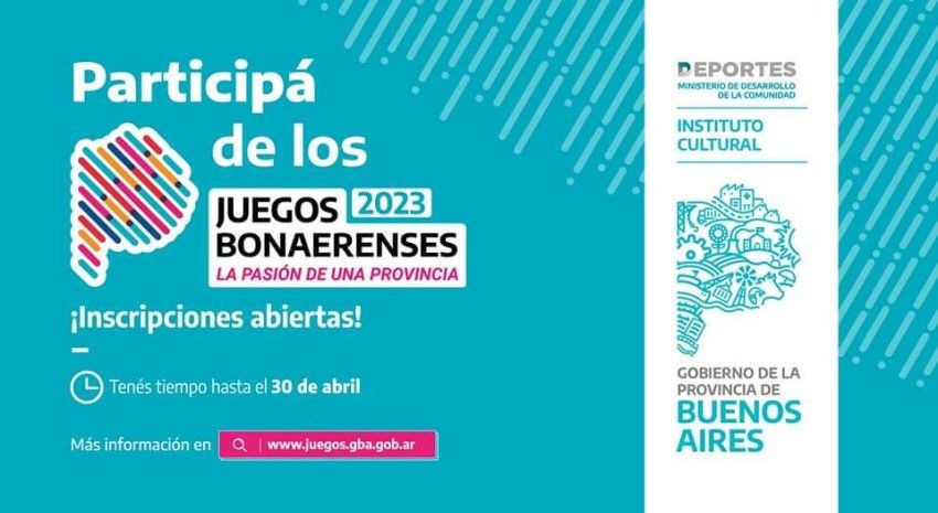 Abren las inscripciones para participar en los Juegos Bonaerenses 2023 1 juegos_bonaerenses.jpg