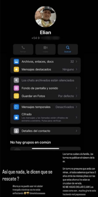 Tamara Báez publicó el número de L-Gante: “Los turros cuidan a su familia” 1 lg.png