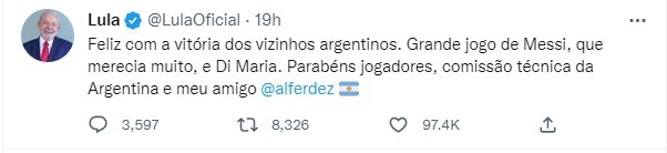 Políticos latinoamericanos felicitan a la Selección Argentina por el título en el Mundial Qatar 2022 1 lula-da-silva-felicitaciones-seleccion-argentina-qatar.jpg