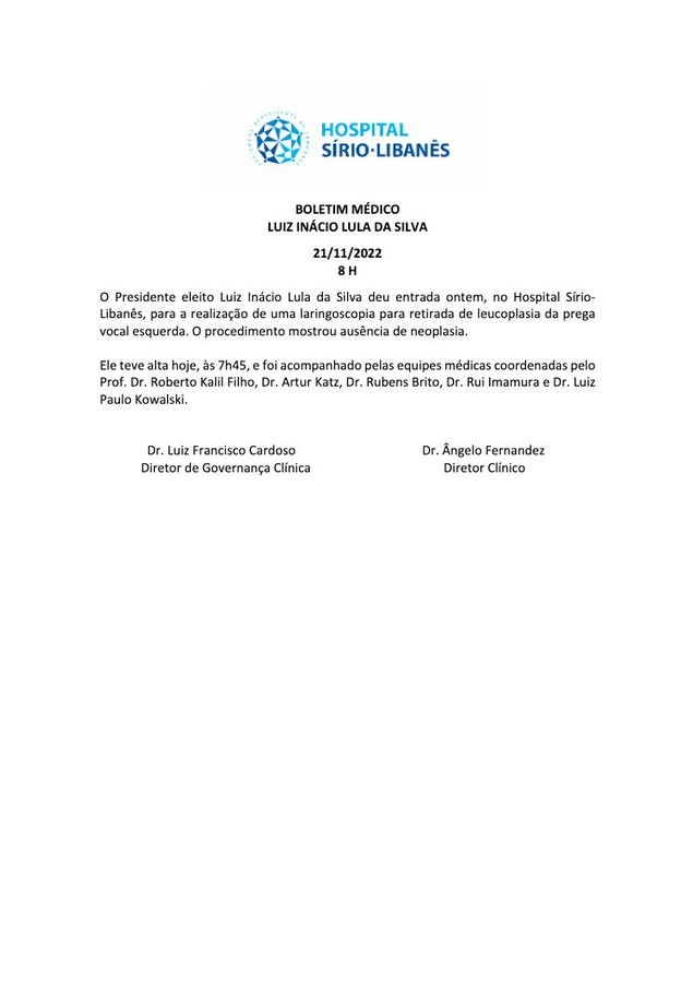 Lula recibió el alta luego de una intervención por una lesión en la laringe 1 lula_2_copy_copy_copy.jpg