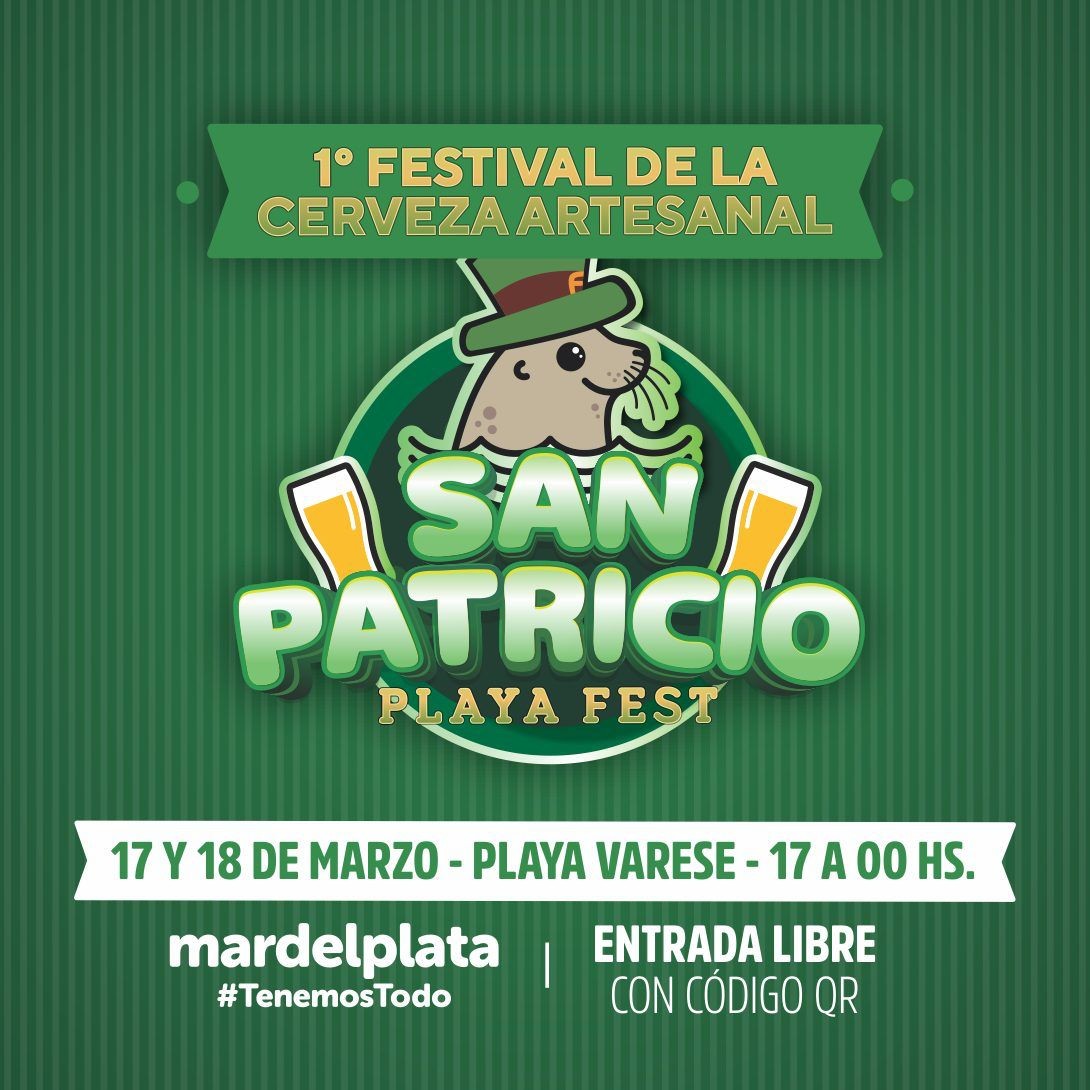 Este viernes se inaugura la fiesta de la Cerveza Artesanal de Mar del Plata 1 san_patricio_playa_fest.jpg