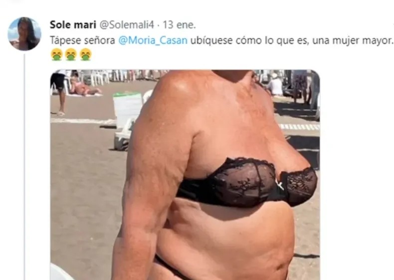 Moria Casán le respondió a la tuitera que la criticó por usar microbikini 1 sole_mari_moria_casan.jpg