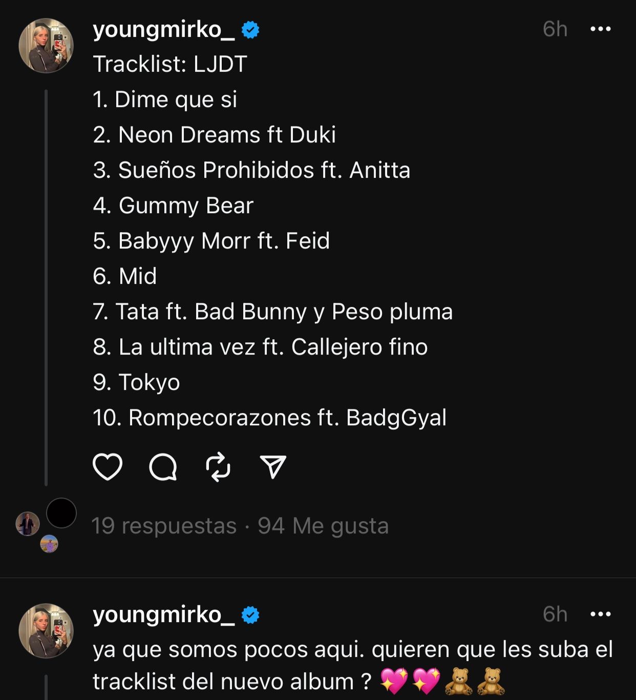 Young Miko compartió el tracklist de su nuevo álbum en Threads de Instagram 1 young_miko_copy.jpg